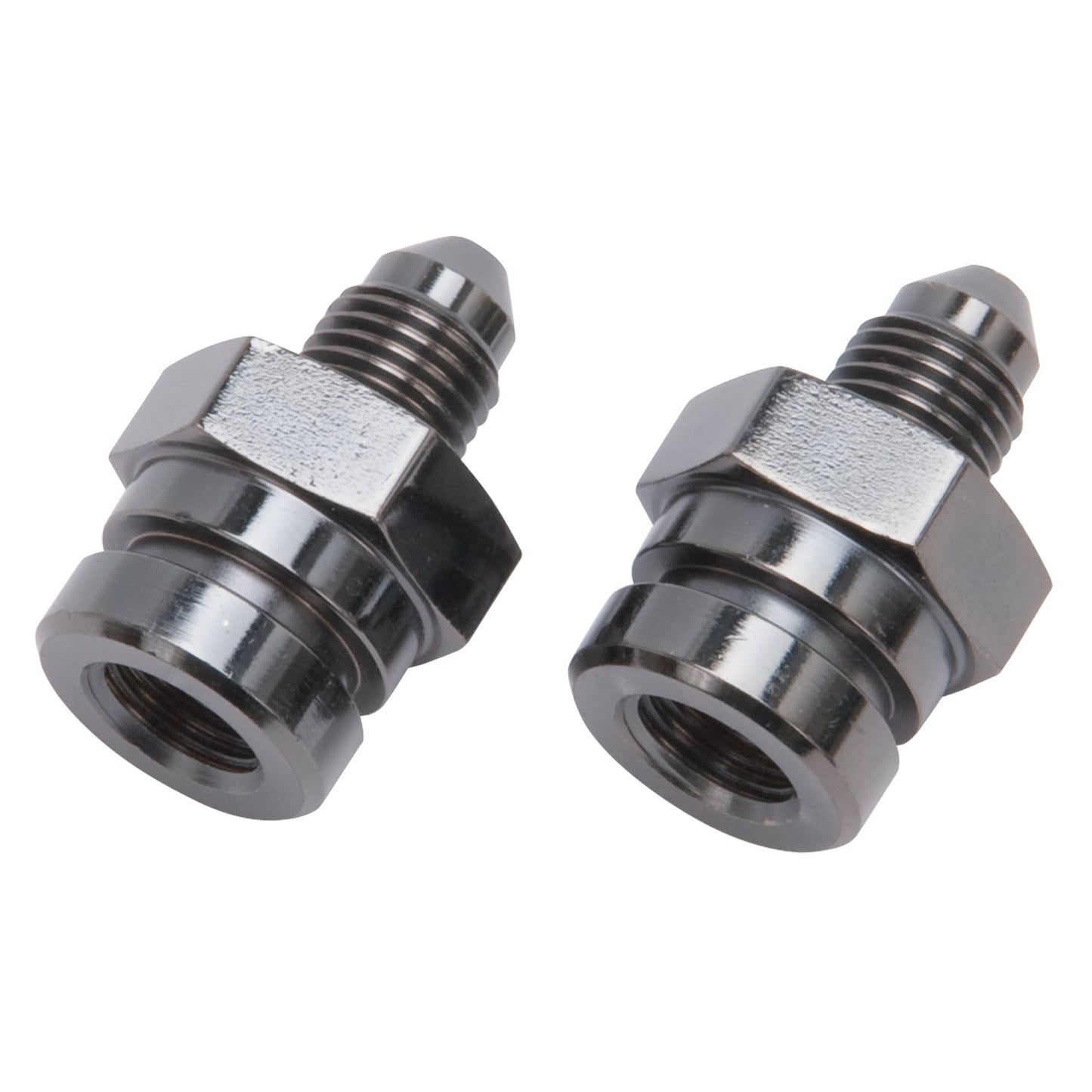 4AN To 3/8" X 24 I.F. Female Brake Adapter Fitting With Endura Finish- Pair RUSSELL Autoparts