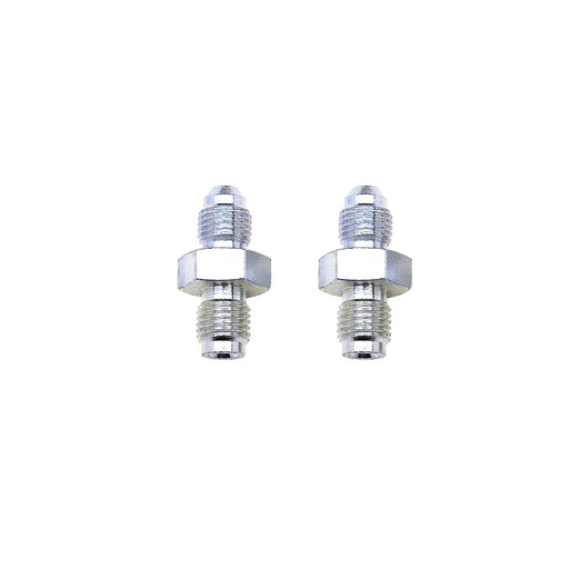 4AN To 3/8" X 24 I.F. Male Brake Adapter Fitting With Black Finish- Pair RUSSELL Autoparts
