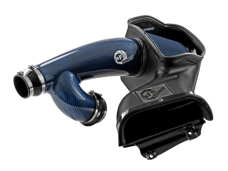 aFe 17-24 Ford F-150 Track Series Blue Kevlar Carbon Fiber C/A Intake System w/Black Pro 5R Filter aFe Cold Air Intakes
