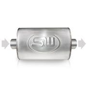 Stainless Works 2.25in ID CENTER INLET/ 2.25in OD CENTER OUTLET 5inX9in Stainless Works Muffler