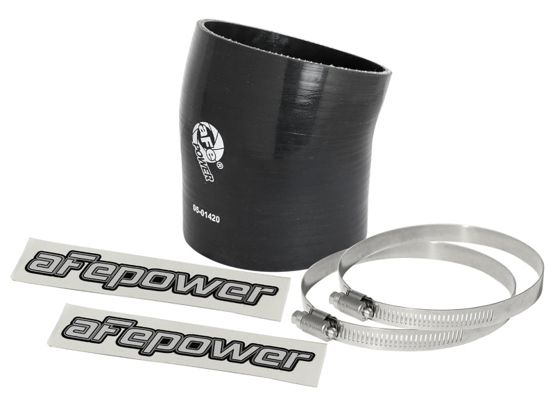 aFe Magnum FORCE Intake Coupling Kit (4-1/4 IN ID to 3-7/8 IN ID x 17 Deg.) Elbow Coupler - Black aFe Air Intake Components