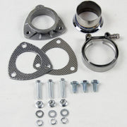 Granatelli 2.5in V-Band to Straight Connection Cutout w/Gaskets (3-Bolt) Granatelli Motor Sports Exhaust Adapters