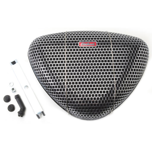 Edelbrock Air Cleaner Pro-Flo 1000 Series Triangular Steel Top 11 375In X 8 375In X 3In Chrome Edelbrock Air Filters - Universal Fit