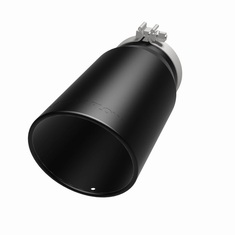 MagnaFlow Tip Stainless Black Coated Single Wall Round Single Outlet 6in Dia 5in Inlet 13in L Magnaflow Tips