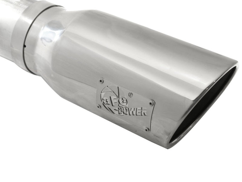 aFe Atlas Exhausts 5in DPF-Back Aluminized Steel Exhaust 2015 Ford Diesel V8 6.7L (td) Polished Tip aFe DPF Back