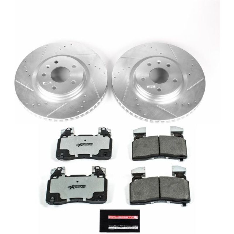 Power Stop 14-19 Chevrolet Corvette Front Z26 Street Warrior Brake Kit PowerStop Brake Kits - Performance D&S