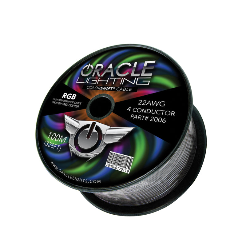 Oracle 22AWG 4 Conductor RGB Installation Wire 100M (328ft) Spool - RGB ORACLE Lighting Light Accessories and Wiring