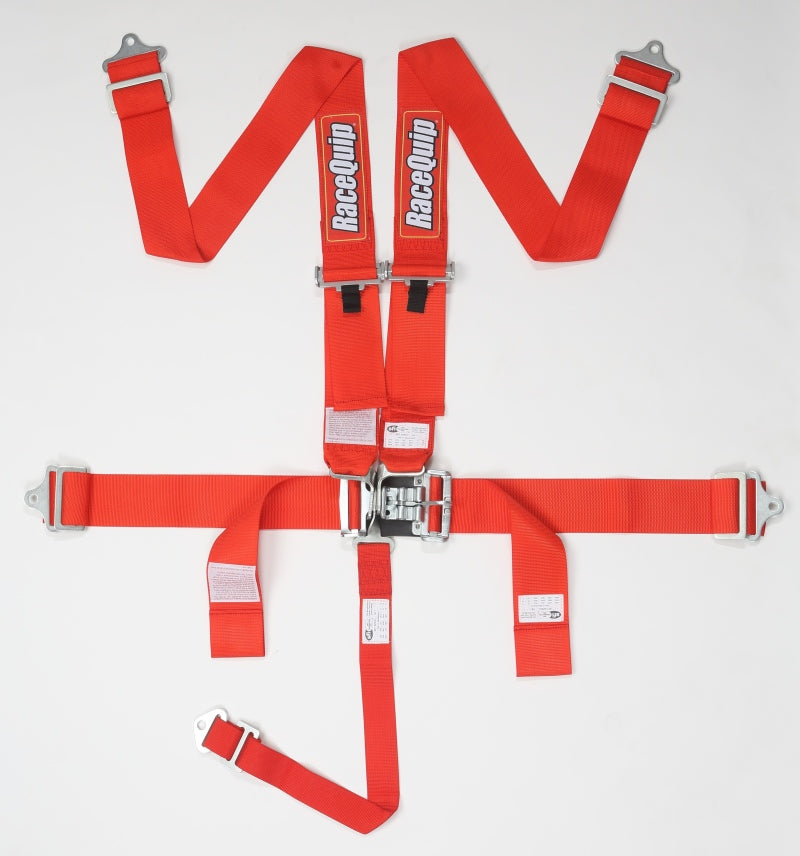 RaceQuip Red L & L 5pt Seat Belt Racequip Seat Belts & Harnesses