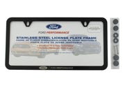 Ford Racing Ford Performance Slim License Plate Frame - Black Stainless Steel Ford Racing License Frame