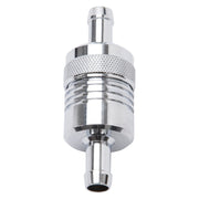 Edelbrock Fuel Filter Aluminum 3In X 01/ 1/8In 3/8In Inlet/Outlet Chrome Edelbrock Fuel Filters