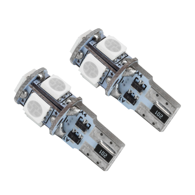 Oracle T10 5 LED 3 Chip SMD Bulbs (Pair) - Aqua ORACLE Lighting Bulbs