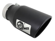 aFe Diesel Exhaust Tip Bolt On Black 4in Inlet x 6in Outlet x 12in aFe Catback