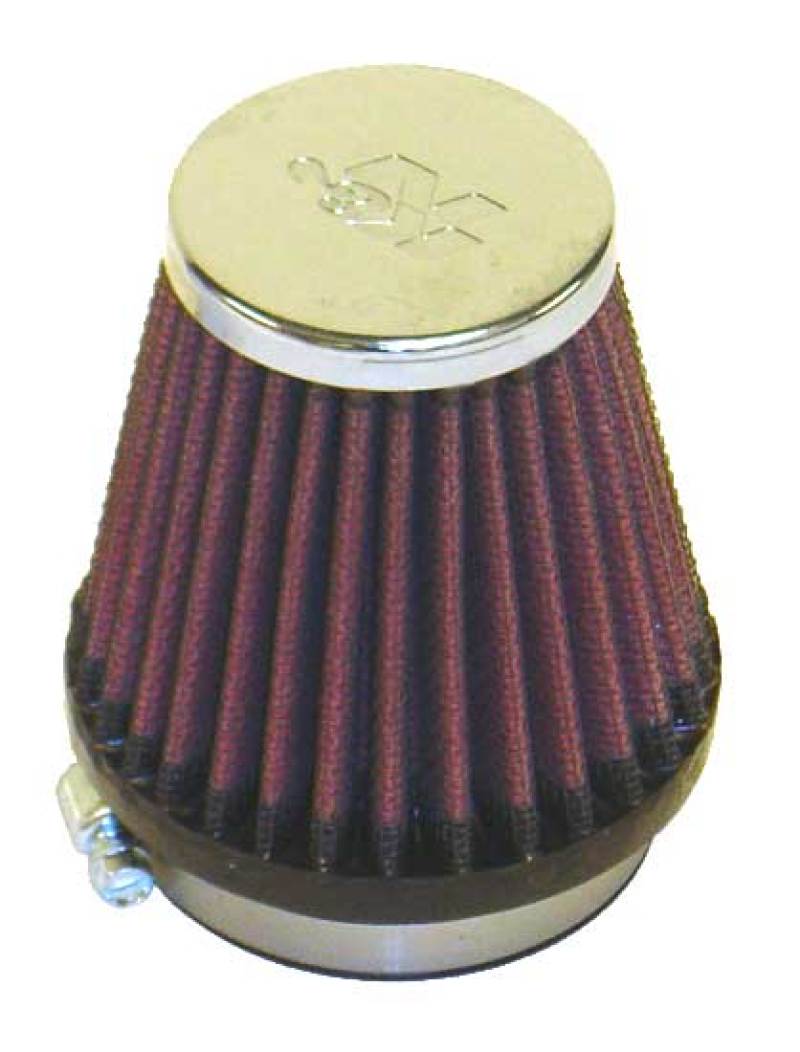 K&N Universal Chrome Filter 2 1/8 inch FLG / 3 inch Bottom / 2 inch Top / 3 inch Height K&N Engineering Air Filters - Universal Fit