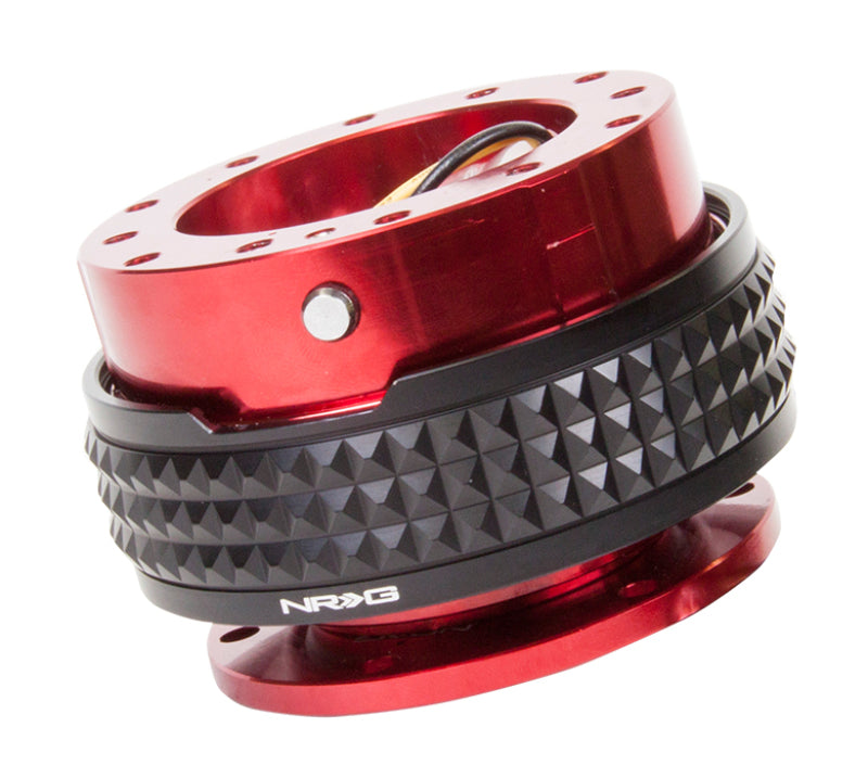 NRG Quick Release Kit - Pyramid Edition - Red Body / Black Pyramid Ring NRG Quick Release Adapters