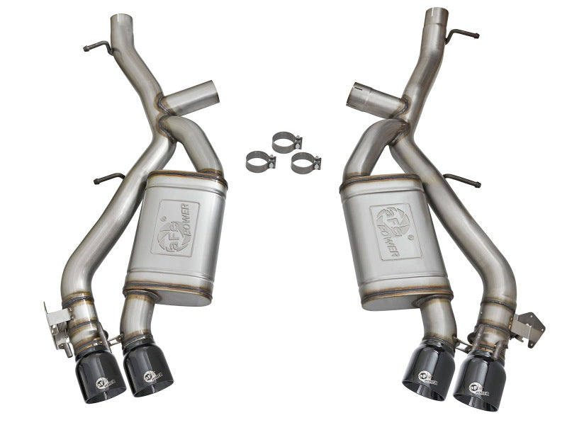 aFe MACHForce XP 3in 304 SS Axle-Back Exhaust Dual Exhaust (NPP) w/ Black Tips 16-17 Camaro SS V8 aFe Axle Back