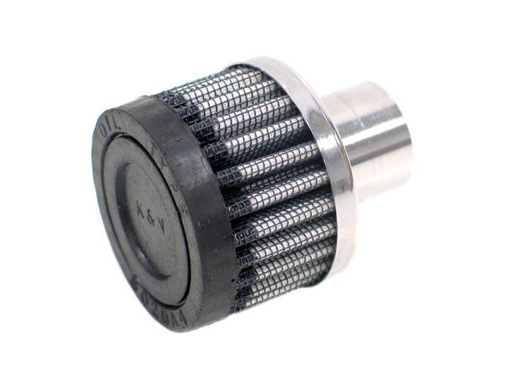 K&N Steel Base Crankcase Vent Filter/Breather 1in Vent OD x 2in OD x 1.5in Height K&N Engineering Air Filters - Universal Fit