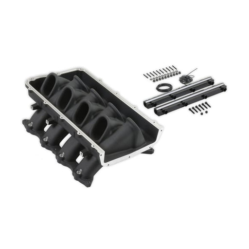ULTRA LO-RAM BASE, FORD COYOTE FRONT FEED BLACK 300-921BK HOLLEY EFI Autoparts