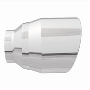 MagnaFlow Tip Stainless Double Wall Round Single Outlet Polished 4.5in DIA 2.5in Inlet 5.75in Length Magnaflow Tips