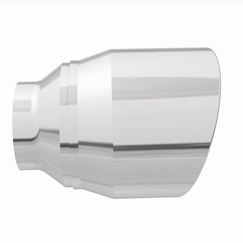 MagnaFlow Tip Stainless Double Wall Round Single Outlet Polished 4.5in DIA 2.5in Inlet 5.75in Length Magnaflow Tips
