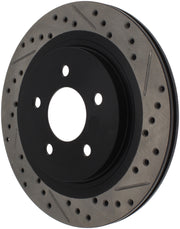 StopTech 05-10 Ford Mustang Slotted & Drilled Left Rear Rotor Stoptech Brake Rotors - Slot & Drilled