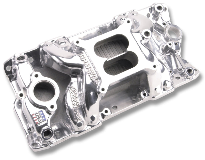 Edelbrock Polished S/B Chevy RPM Air-Gap Manifold Edelbrock Intake Manifolds
