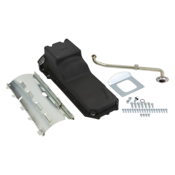 Holley Gen III Hemi Swap Oil Pan - Rear-Sump - Black - VVT 302-76BK HOLLEY Autoparts
