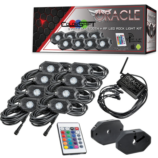 Oracle Bluetooth + RF Underbody Rock Light Kit - 8 PCS - ColorSHIFT ORACLE Lighting Light Bars & Cubes