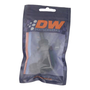 DeatschWerks 8AN Male Flare to 5/16in Male Barb Bulkhead Adapter 90-Degree - Anodized Matte Black DeatschWerks Fittings