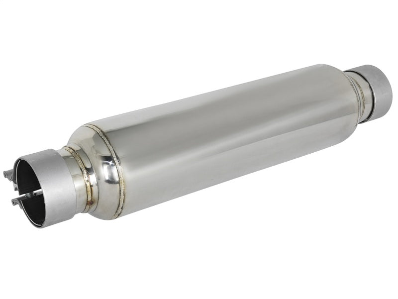 aFe MACH Force-Xp 304 Stainless Steel Resonator 2.5in Inlet/Outlet x 4in Dia x 15in Body x 19in L aFe X Pipes