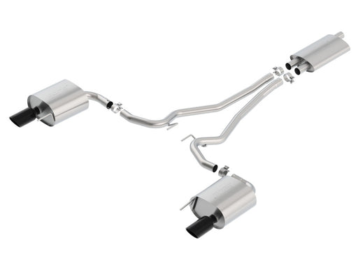Borla 15-17 Ford Mustang EcoBoost 2.3L EC-Type Cat Back Single Round 4.0in OD 9.5in L Tips Exhaust Borla Catback
