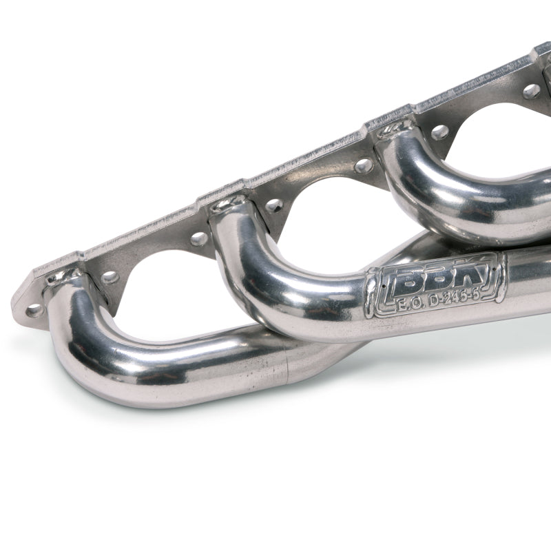 BBK 79-93 Mustang 351 Swap Shorty Unequal Length Exhaust Headers - 1-5/8 Silver Ceramic BBK Headers & Manifolds