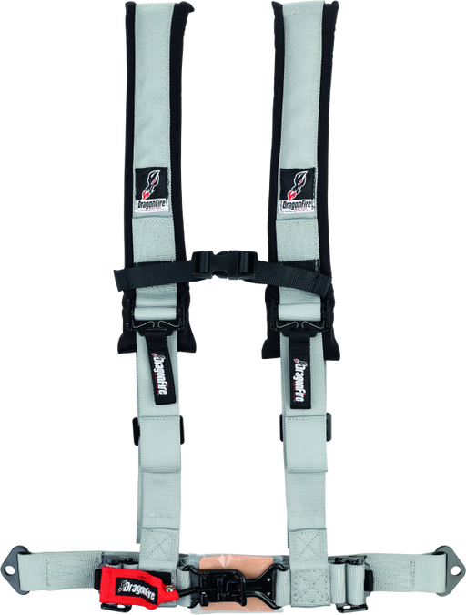 DragonFire Racing Harness- H-Style- 4-Point- 2in Buckle- Grey DragonFire Racing Seat Belts & Harnesses