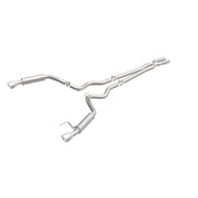 MagnaFlow Cat Back, SS, 2.5in, Competition, Dual Split Polished 4.5in Tips 2015 Ford Mustang V6 3.7L Magnaflow Catback