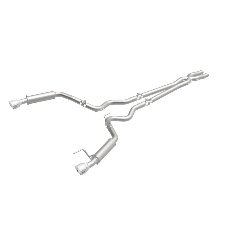 MagnaFlow Cat Back, SS, 2.5in, Competition, Dual Split Polished 4.5in Tips 2015 Ford Mustang V6 3.7L Magnaflow Catback