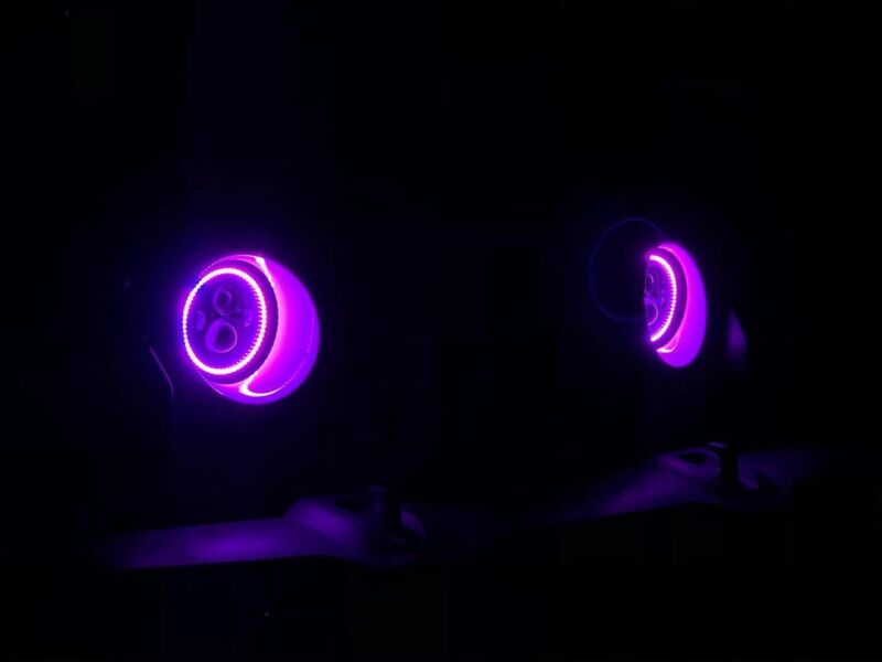Oracle 7in High Powered LED Headlights - Black Bezel - ColorSHIFT - BC1 ORACLE Lighting Headlights