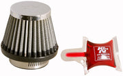 K&N Universal Chrome Filter - Round Tapered - 3in Base OD x 2in Top OD x 2.375in H K&N Engineering Air Filters - Universal Fit