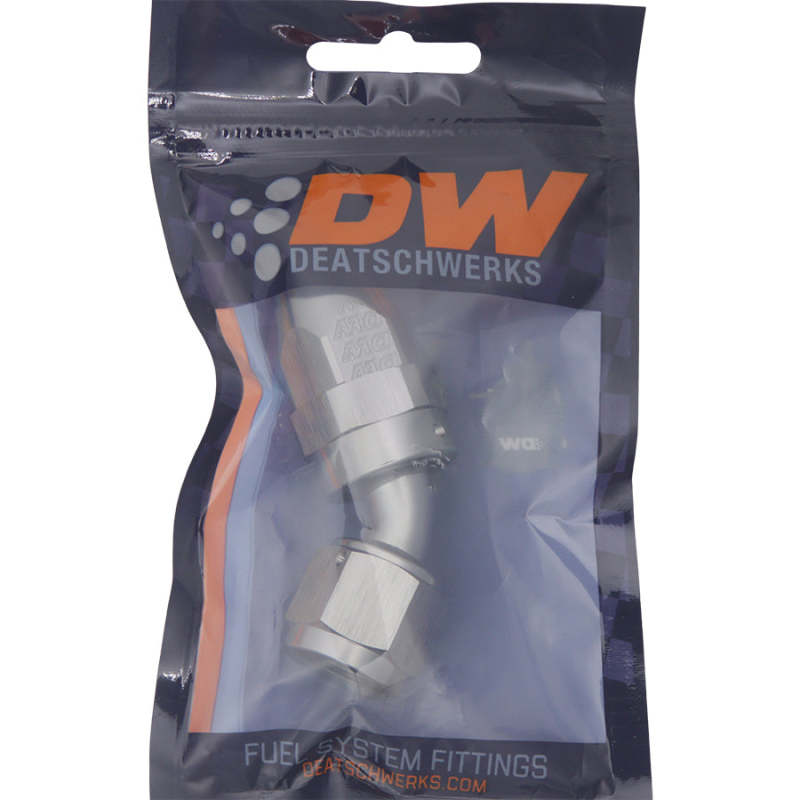 DeatschWerks 8AN Female Swivel 45-Degree Hose End PTFE (Incl. 1 Olive Insert) DeatschWerks Fittings