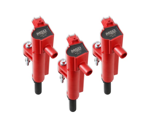 MSD Ignition Coil - Blaster - Chrysler 3.7L - Red - 3-Pack 827376 MSD Autoparts