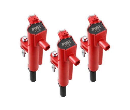 MSD Ignition Coil - Blaster - Chrysler 3.7L - Red - 3-Pack 827376 MSD Autoparts