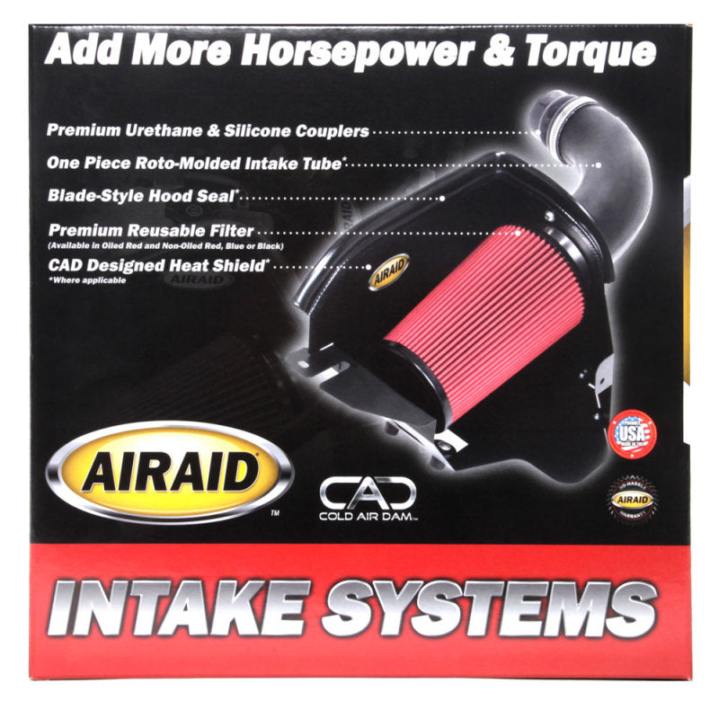 Airaid 10-14 Ford SVT Raptor / 11-13 F-150 6.2L CAD Intake System w/ Tube (Dry / Red Media) Airaid Cold Air Intakes