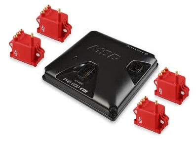 MSD PRO 600 CDI Ignition and 4-CYL HO Coil Kit - Red 8000-4HO MSD Autoparts