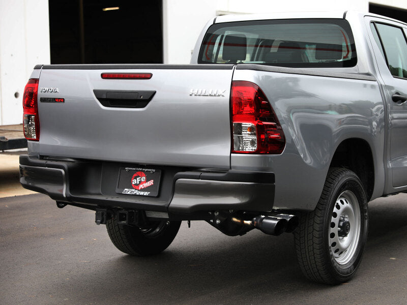 aFe 15-26 Toyota Hilux L4-2.4/2.8L (td) Vulcan Series 3in SS Rear-Side Exit Exhaust w/ Black Tip aFe Catback