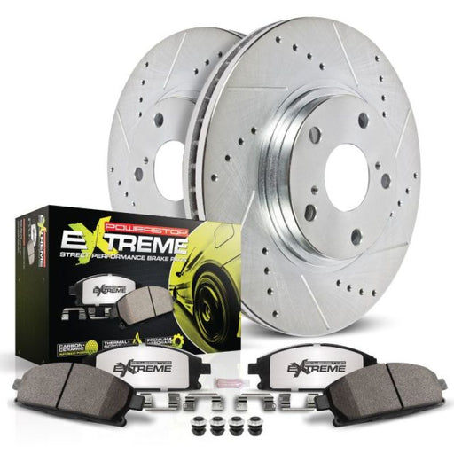 Power Stop 12-16 Tesla Model S Front Z26 Street Warrior Brake Kit PowerStop Brake Kits - Performance D&S