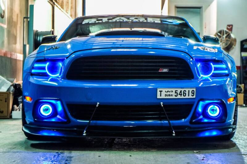 Oracle Ford Mustang 10-12 Halo Kit - Projector - ColorSHIFT w/ 2.0 Controller ORACLE Lighting Headlights