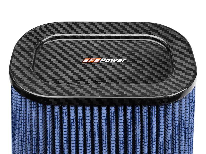 aFe Magnum FLOW Pro 5R Air Filter (5.5x 7.5)in F (9x 7)in B (5.8 x 3.8)in T (Carbon Fiber) x 10in H aFe Air Filters - Universal Fit