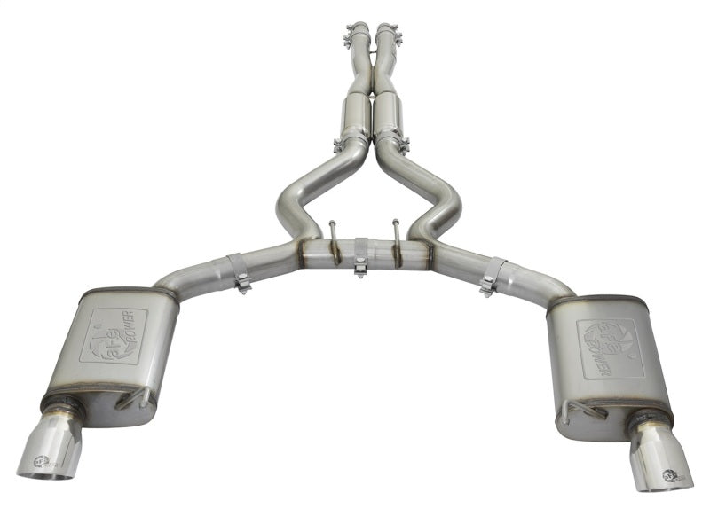 aFe MACHForce XP 3in Sport Tone Cat-Back Exhausts w/ Polished Tips 15-17 Ford Mustang V6/V8 aFe Catback