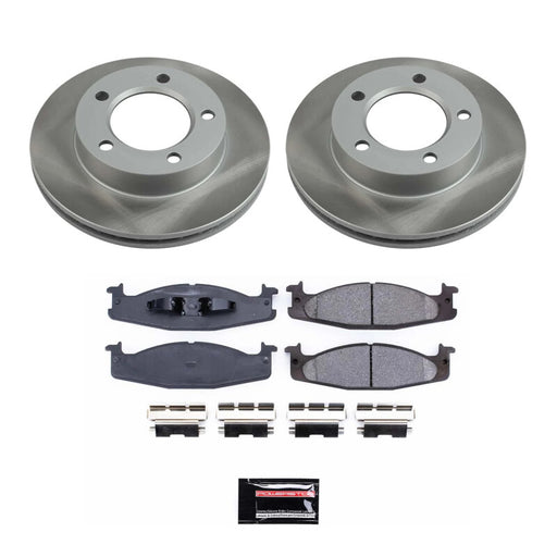 Power Stop 94-96 Ford F-150 Front Semi-Coated Rotor Kit PowerStop Brake Kits - Performance Blank
