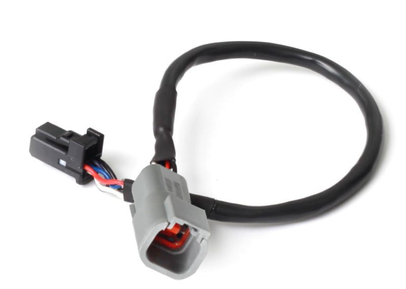 Haltech 3in CAN Adaptor Cable DTM-4 Female Receptacle/Socket to 8 Pin Black Tyco Haltech Wiring Connectors