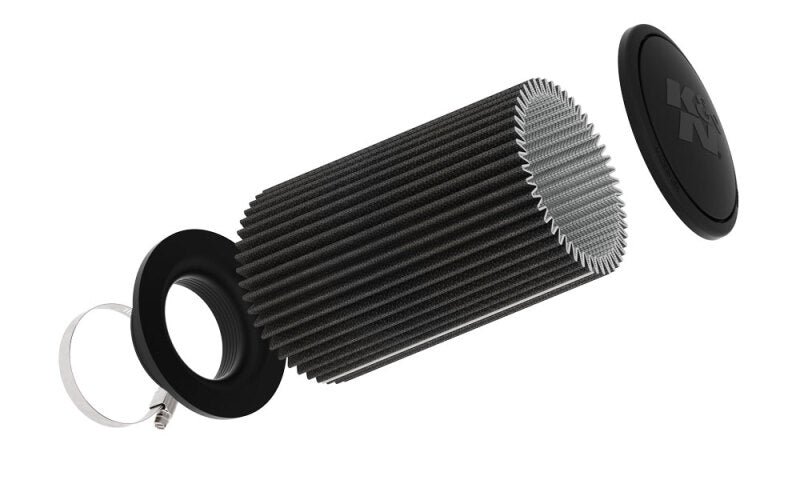 K&N Universal Clamp-On Air Filter 3-1/2in Flange ID 6in Base 5-1/4in Top 9in Height K&N Engineering Air Filters - Universal Fit