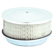Spectre Air Cleaner 6-3/8in. x 2-1/2in. Chrome - Paper Spectre Air Filters - Universal Fit